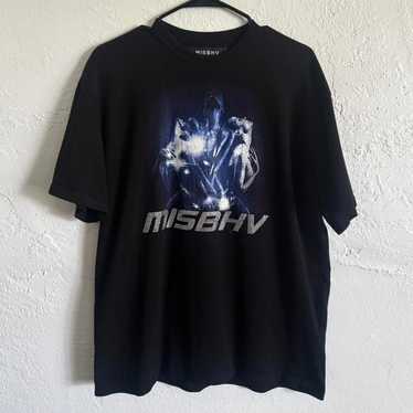 Tシャツ・カットソー MISBHV Men T-shirt Black 250M111 BLACK Misbhv Logo-Embroidered Cotton T-Shirt - Black | Editorialist