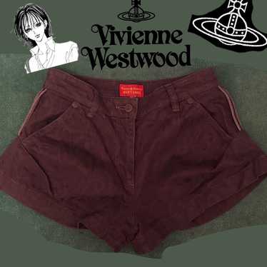 Vivienne Westwood ツイード フリンジ ショートパンツ 2 赤 Vivienne Westwood ツイード フリンジ ショートパンツ 2 赤