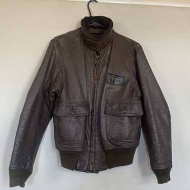 【60s】Vintage leather G1 Jacket SwiftZip Vintage 1960's/70's SCHOTT Leather G1 Style Bomber Jacket