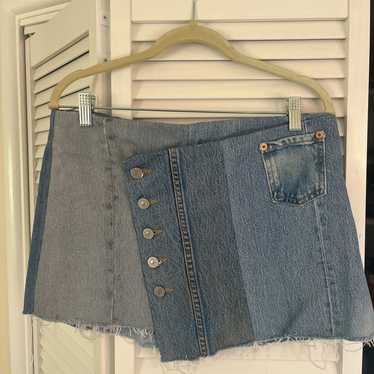 RE/DONE Levi's パッチワークデニムスカート 25 RE/DONE Levi's パッチワークデニムスカート 25