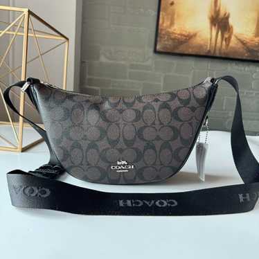 バッグ COACH Shoulder Bag Half Moon Signature COACH® | Luna Shoulder Bag In Signature Canvas