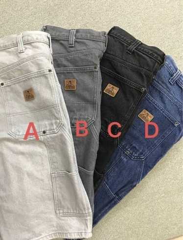 Ben Davis Embroidered Painter Pants Black Denim Size L
