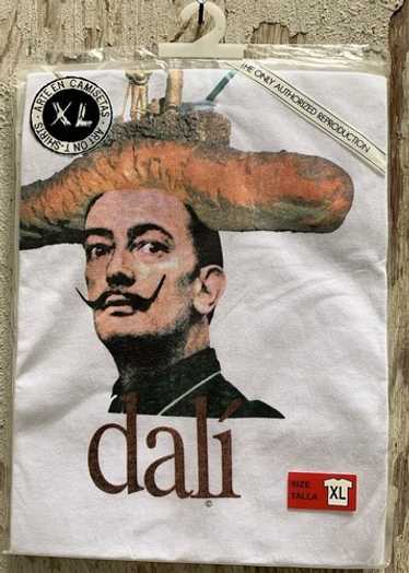 90s Salvador Dali, Faded Painter T-Shirt - Faded Black