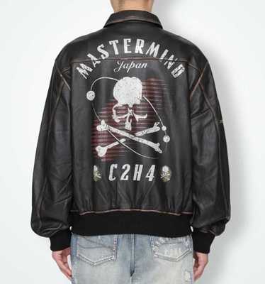Mastermind JAPAN C2H4 レザージャケット 革ジャン 新品 C2H4 x Mastermind JAPAN Vol.3 Curvilinear Varsity Jacket
