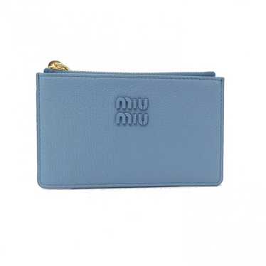 小物 MIU MIU Leather Wallet coin case Miu Miu Pink Crocodile Long Zip Around Leather Envelope