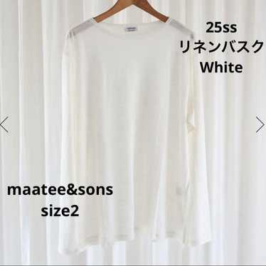 MAATEE & SONS LINEN L/SLEEVE BOAT TEE（MAATEE&SONS】LINEN L