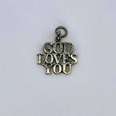 #100 Tiffany Co. ティファニー　GOD LOVES YOU ピン Tiffany & Co Silver Vintage God Loves You Pendant Necklace