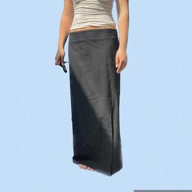 Y's　SKIRT Yohji Yamamoto Y's black long pencil skirt with 2 rows of