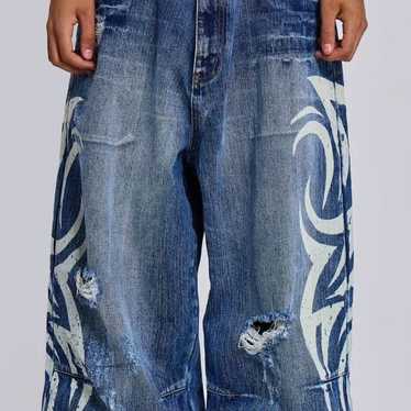 パンツ layered washed baggy denim jaded london layered washed baggy denim jaded london - メルカリ