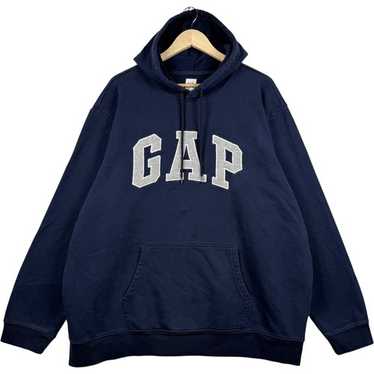 90’s usa製 Old Gap Half Button Hoodie Vintage 90s GAP Reverse Weave Hoodie Size S Oversized Red