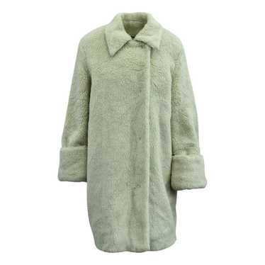 ★MM6 Maison Margiela★ Fake fur high neck jacket beige S52B Oversized faux fur coat in neutrals - MM 6 Maison Margiela