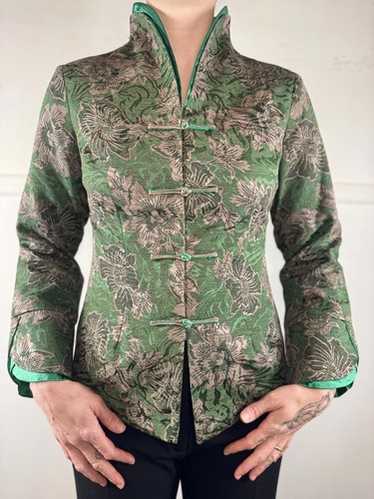 ジャケット PRADA FLORAL JACQUARD JACKET Prada black floral jacquard - Gem