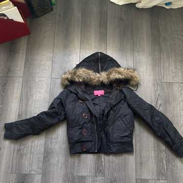Juicy Couture ファージャケット Faux fur coat Juicy Couture Grey size M International in