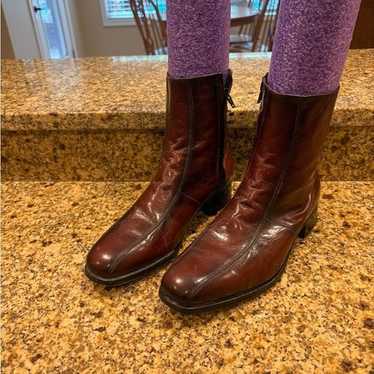 70s/80s USA製 FLORSHEIM ブーツ　ヴィンテージ　9E 茶 ビンテージ70's○FLORSHEIMサイドジップブーツ赤茶size 9 1/2 E