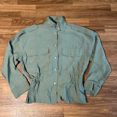 ZARAwoman ミリタリーシャツ Zara Womens Short Sleeve Crew Neck Camo Cotton T-shirt S/8