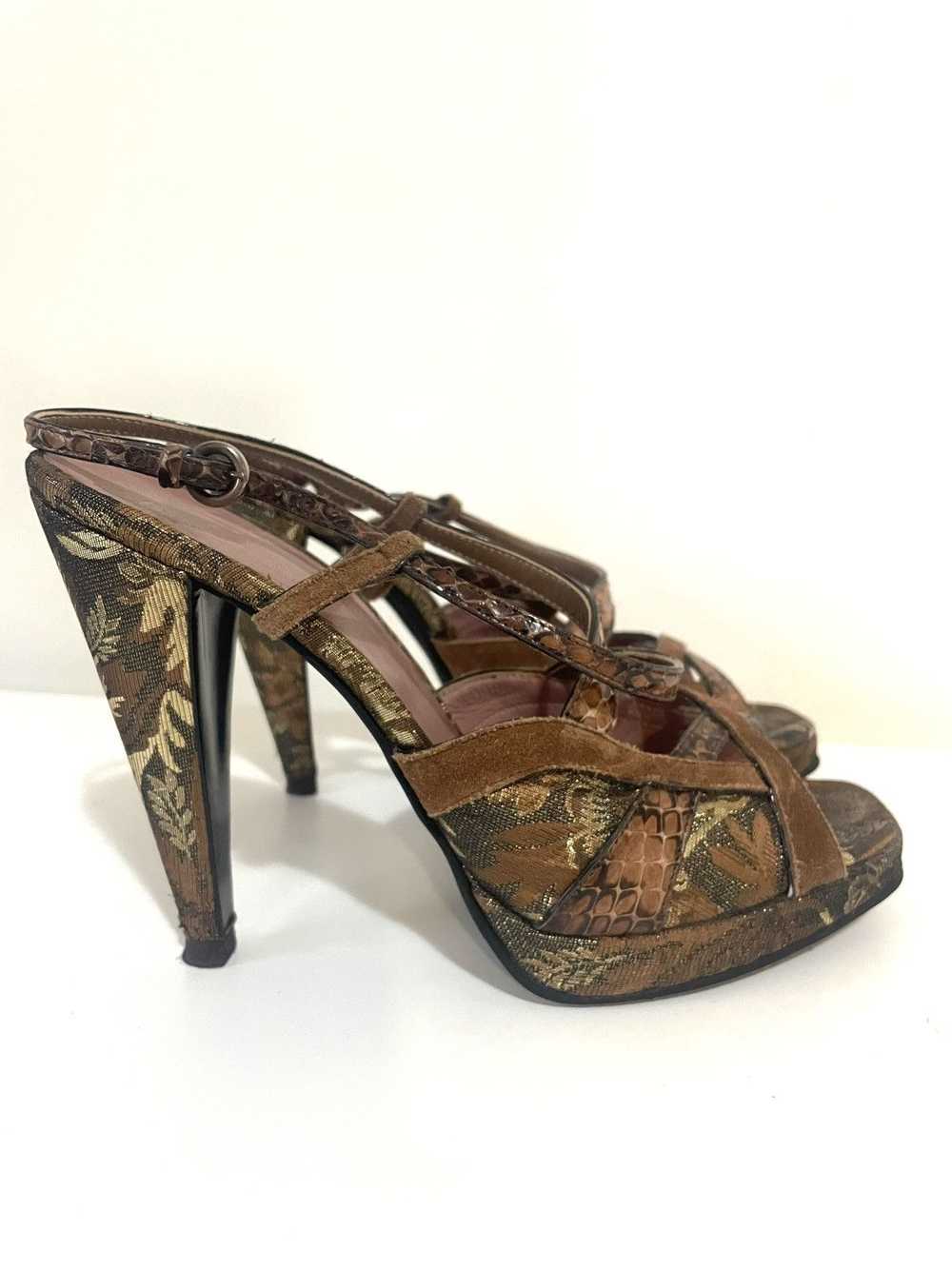 Miu Miu Authentic Miu Miu high heel sandals in go… - image 10