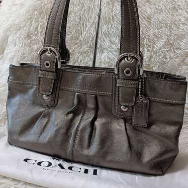 COACH SOHO LEATHER POCKET TOTE BAG y2k トートバッグ