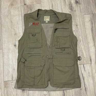 Cabela's フィッシングベスト90s XL/XL オリーブ Cabelas safari series vest - Gem