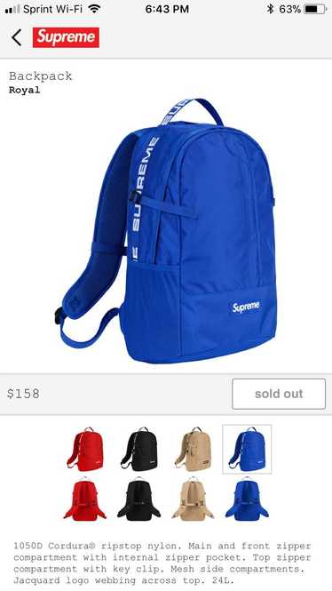 Supreme backpack blue - Gem