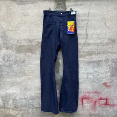 dead stock 50s〜60s us navy denime pants Vintage USN Navy Denim Jeans 1950s WWI Flare 28x30 Patch