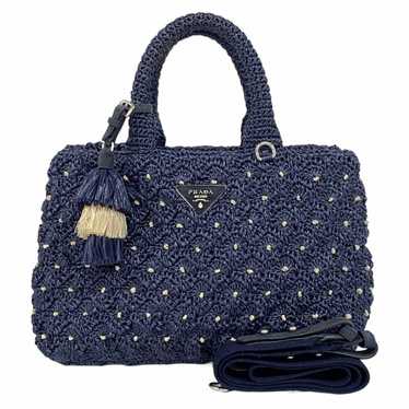 ハンドバッグ Prada Synthetic Raffia Handbag PRADA RAFFIA & LIZARD BAG – Grace Vintage