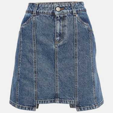 【送料&関税込】Alexander McQueen Log Patch Denim Midi Skirt alexander-mcqueen-Blue-