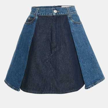 【関税&送料込】Alexander Mcqueen Two-Tone Denim Skirt McQueen Two-Tone Low Rise Denim Midi Skirt | Nordstromrack