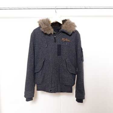 HYSTERIC GLAMOUR N-2B ウールミリタリージャケット ブラック HYSTERIC GLAMOUR（ヒステリックグラマー）の「プリマロフトエア