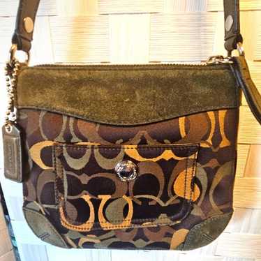 Old Coach Black Enamel Handbag 00s Vintage Grunge Punk