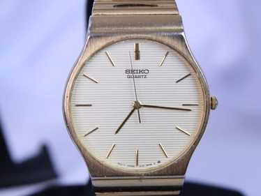 quesera SEIKO 5Y31-6040 Quartz Stainless Steel Base Metal Analog