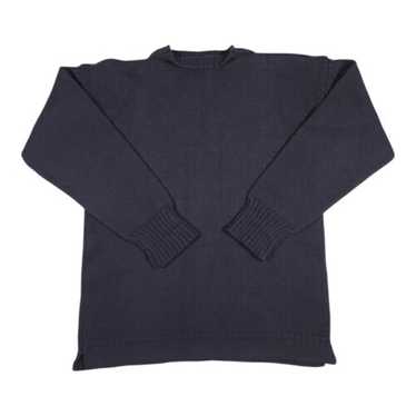 トップス le tricoteur guernsey sweater blue 42 Indigo Blue Traditional Fisherman's Guernsey Jumper - Le