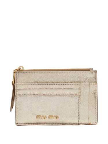 【MIUMIU】MiuMiu cardholder★ベージュ【ランク：Ｓ】 Miu miu cardholder - Gem