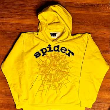 Yellow Sp5der Hoodie T Shirt Sweatshirt Reprinted Replica