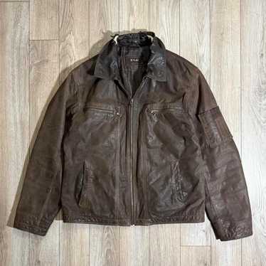 ESCADA エスカーダ デニム ラムレザー ジャケット 40 エルボーパッチ