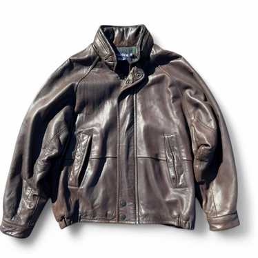 Nautica bomber leather jacket - Gem