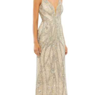 MAC DUGGAL ラインストーン Vネックガウン Mac duggal beaded v - Gem
