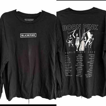 BLACKPINK BORN PINK ツアーTシャツ Lヨーロッパ公演 BlackPink Born Pink Tour 2022 Official Shirt Men Small KPOP