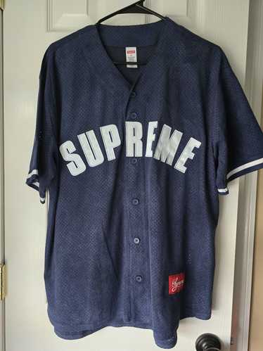 トップス Supreme suede baseball jersey Supreme Ultrasuede Mesh Baseball Jersey Black Men's - SS24 - US
