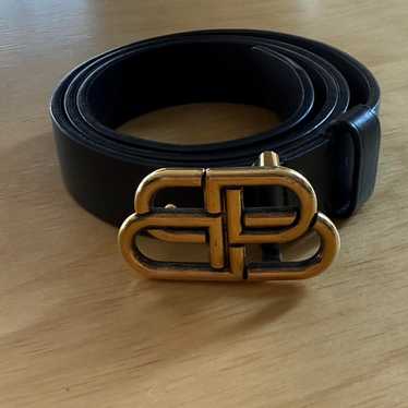 BALENCIAGA ブラック ベルト ゴールドバックル Balenciaga belt black - Gem
