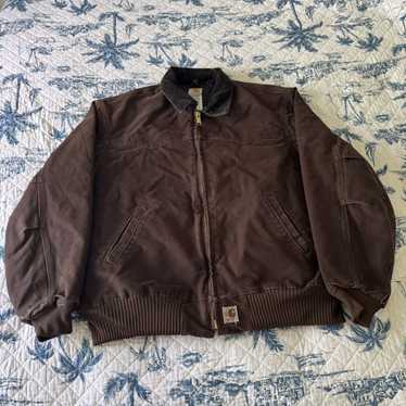 Carhartt J14BLK ヴィンテージSanta Fe Jacket Vintage Carhartt Quilted Lined Canvas Jacket J14 BRN Santa