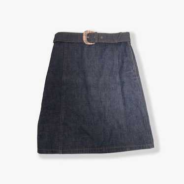 スカート vintage Burberry denim skirt y2k 00s Y2k 00s 2000 vintage Guru mini denim skirt with brown
