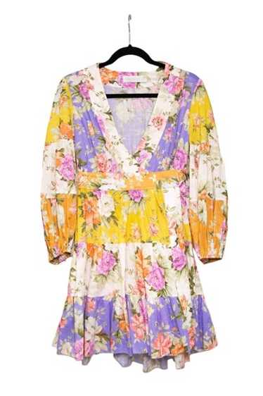 ZIMMERMANN★素敵！Mustard Rose Pattie Cuffed Mini Dress NWT ZIMMERMANN Mustard Rose Pattie Cuffed Mini Dress AU 0/US