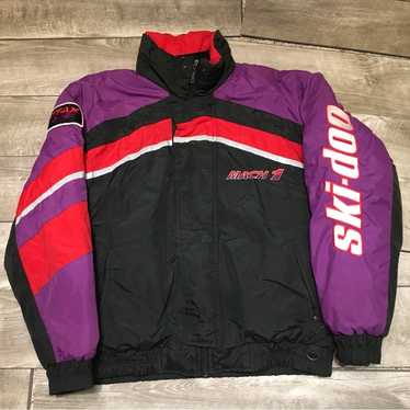 Vintage 90s Y2K Ski-doo Jacket Snowmobile Bombardier Bomber
