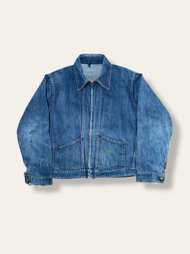 【50s】 BLUE BELL デニムジャケット Gripper 91-b bluebell ブルーベル デニムジャケット ブランケット 50s 60s