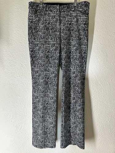 Express Editor Barely Boot Pants 10R Black White … - image 1