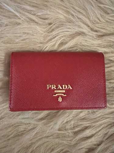 ヘアアクセサリー Prada Red Saffiano leather credit card holder Fiery Red Saffiano Leather Card Holder | PRADA
