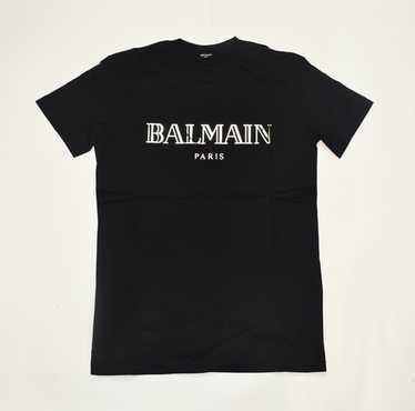 【関税＆送料込み】Balmain Black Cotton T-Shirt Balmain Black Cotton T-Shirt - Black - Men | DH1EG000JB540PA