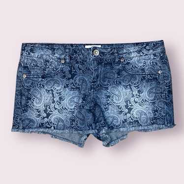 Paisley denim shorts - Gem