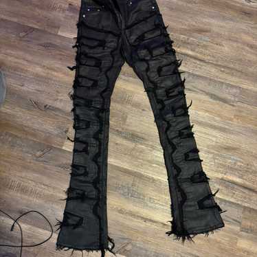 パンツ GUAPI ALL BLACK DISTRESSED BAGGY DENIM All Black Distressed Baggy Denim - Guapi Clothing