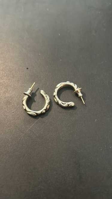 CHROME HEARTS SV925 Scroll Hoop Earrings New n101723 | eBay